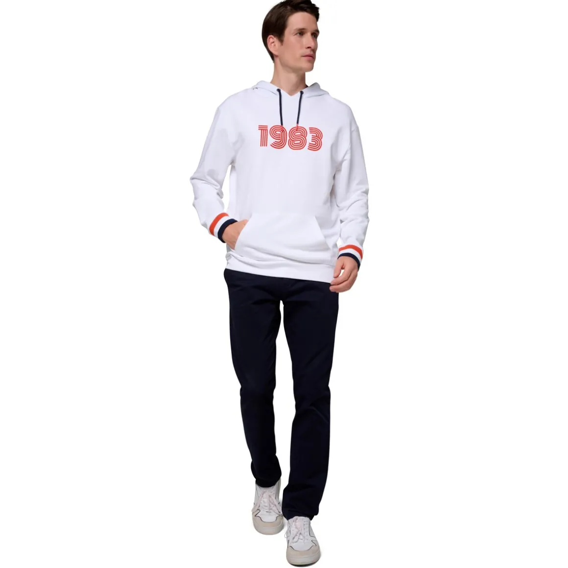 sweat__capuche__homme__blanc_4.webp Roland-Garros Pulls & Sweats-Sweat à Capuche 1983 Homme - Blanc