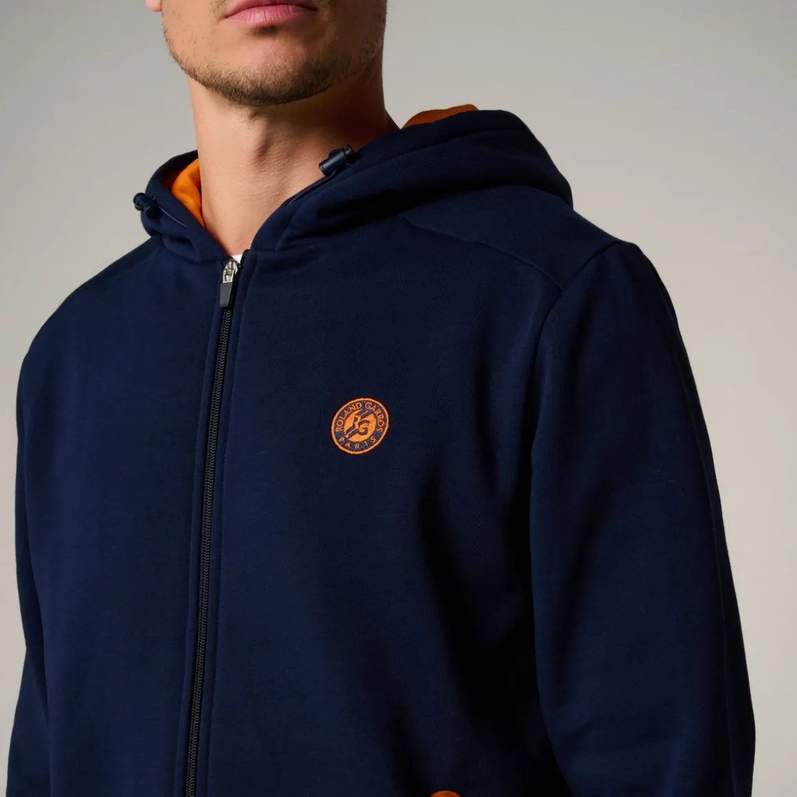 Roland-Garros Pulls & Sweats-Sweat zippé homme - Marine