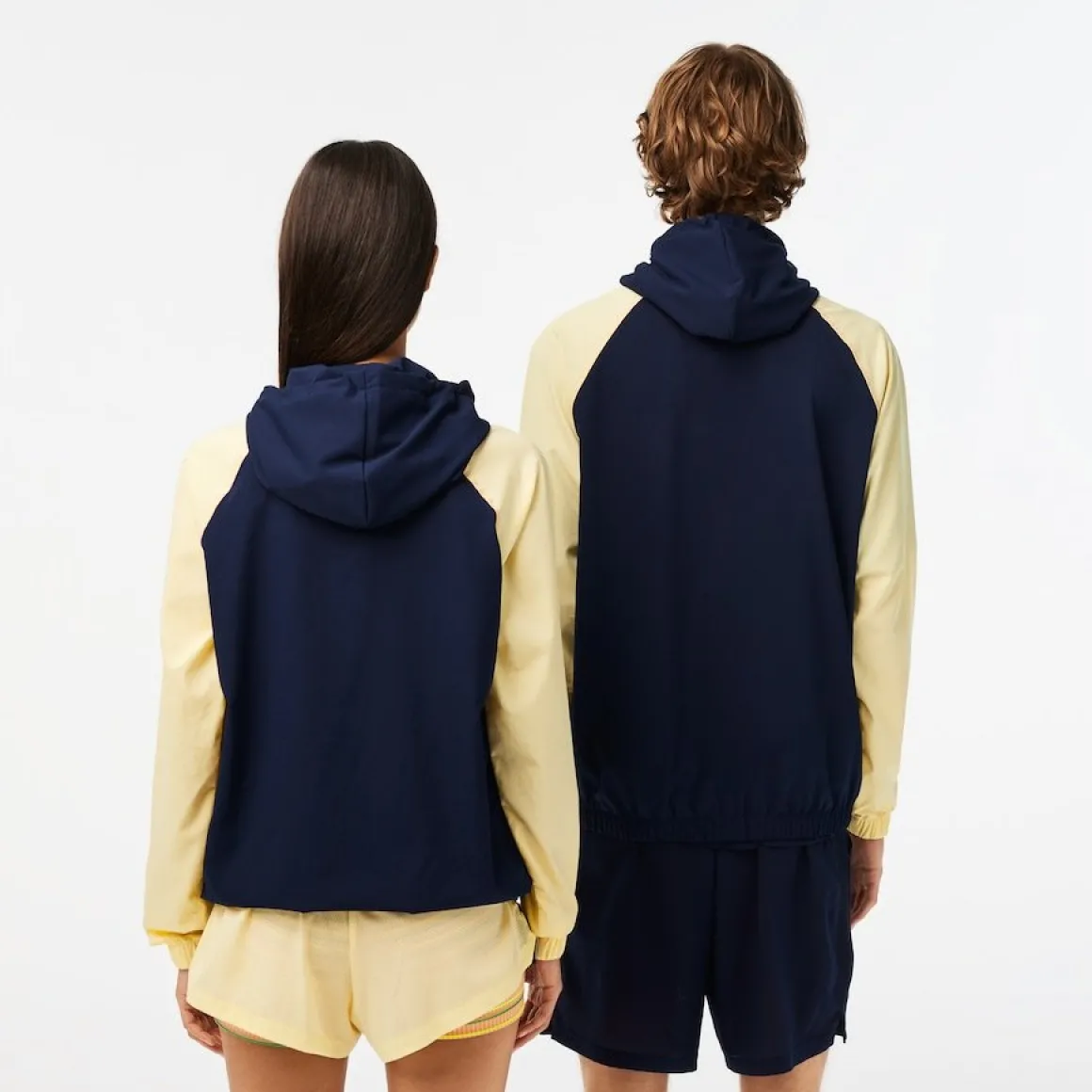 Roland-Garros Tenues De Ramasseurs De Balles | Pulls & Sweats-Sweat zippé unisexe Ramasseur de balles Lacoste pour Roland Garros - Marine Beige