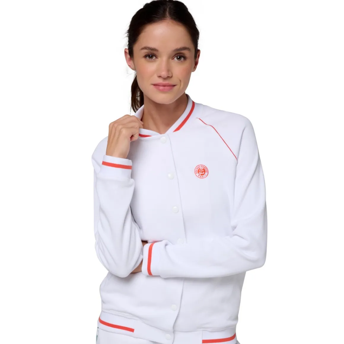 Roland-Garros Vestes-Teddy Femme - Blanc