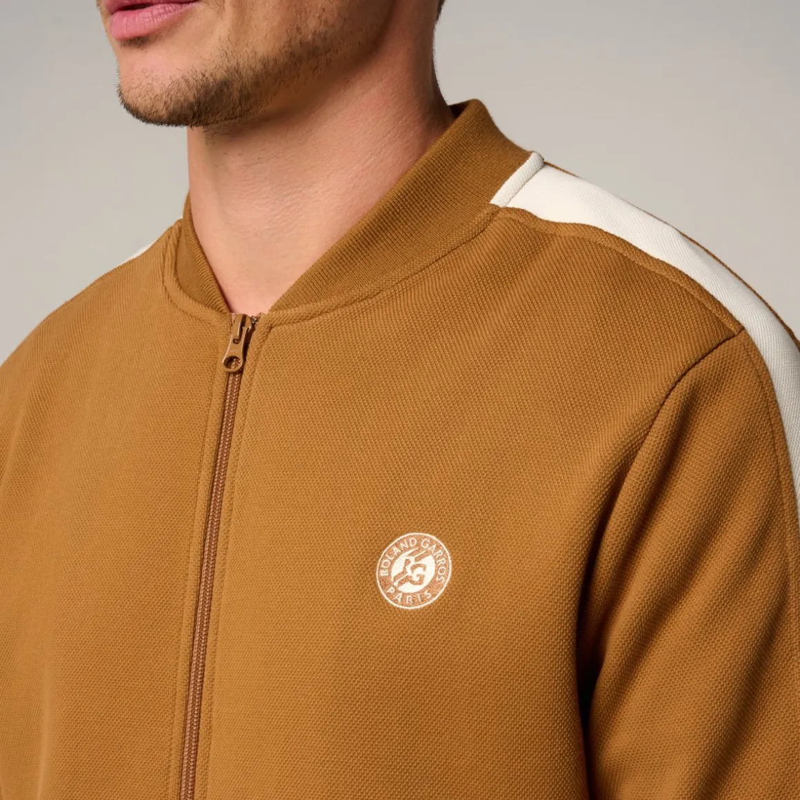 Roland-Garros Vestes-Teddy Heritage homme - Mastic