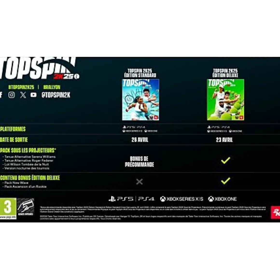 Roland-Garros Jeux-TopSpin 2K25 - Édition Deluxe (XBOX SERIES)
