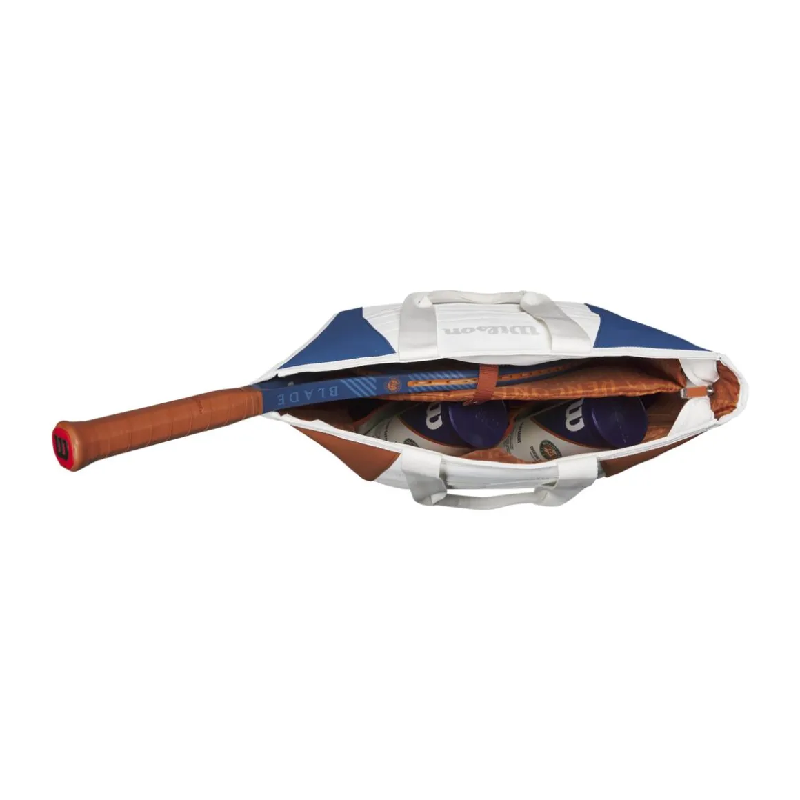 totebag_raquettes_wilson_x_rolandgarros__ecru_et_bleu_6.webp Roland-Garros Sacs De Sport | Sac De Tennis-Totebag raquettes Wilson x - Ecru et Bleu