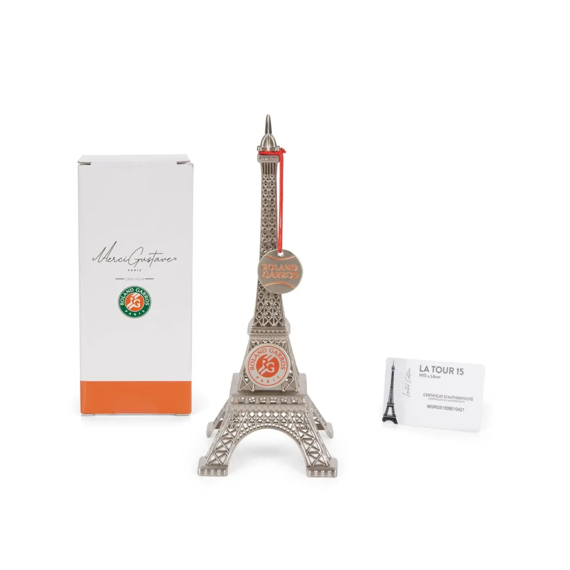Roland-Garros Porte Clés & Magnets-Tour Eiffel - gris