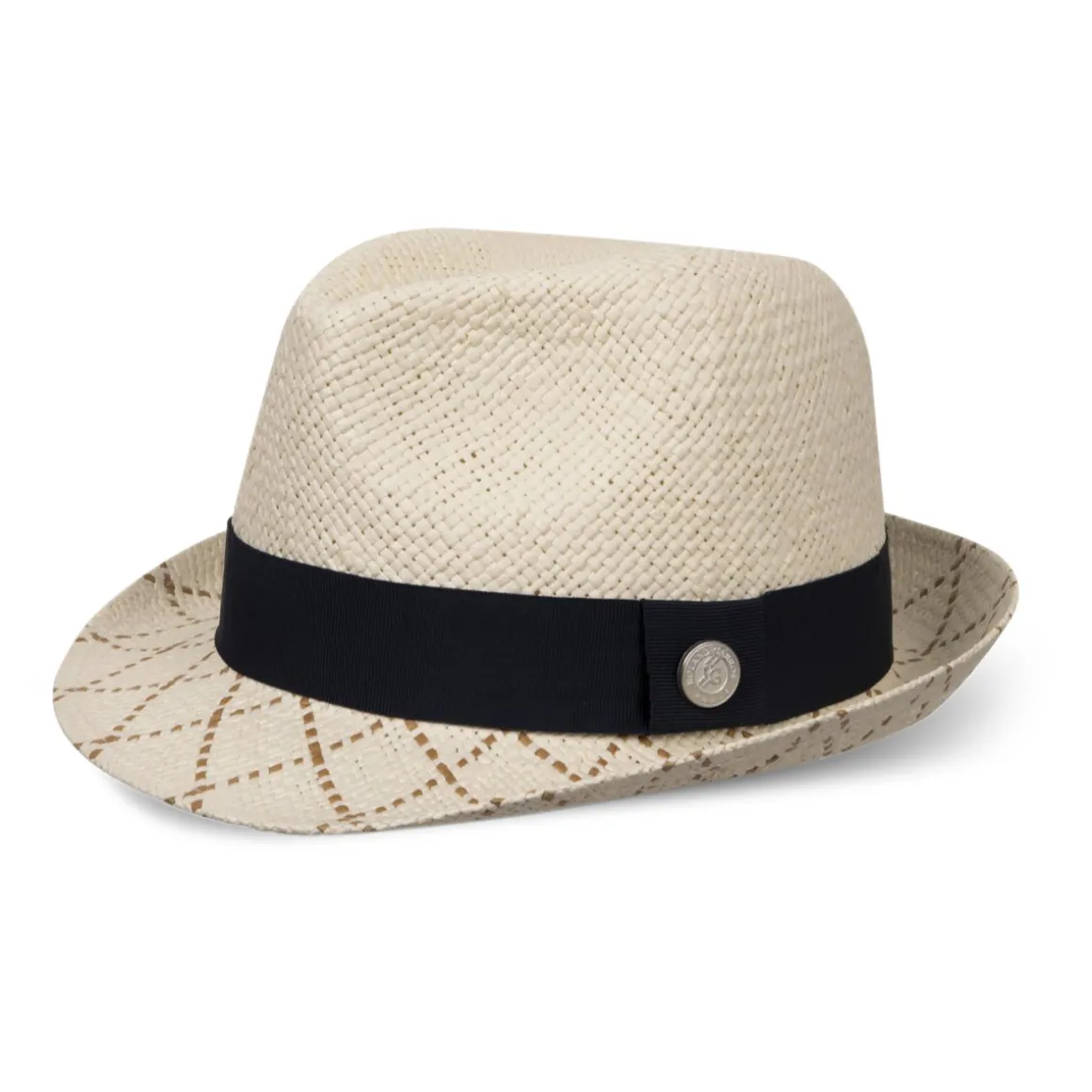 Roland-Garros Casquettes & Chapeaux-Trilby avec bords quadrillés bicolore - Marine