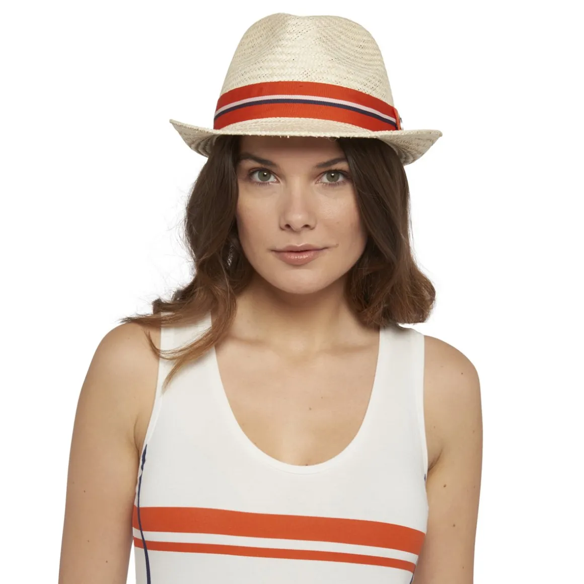 Roland-Garros Casquettes & Chapeaux | Casquettes & Chapeaux-Trilby unisexe en paille - terre battue