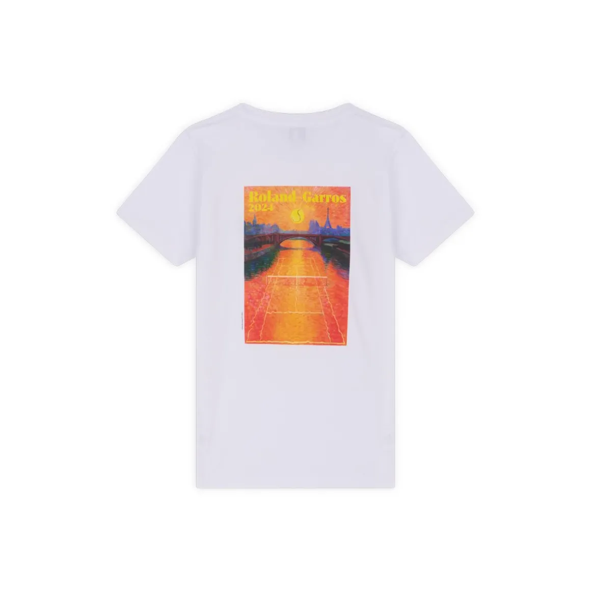 Roland-Garros Hauts | Hauts-T-Shirt Affiche 2024 enfant - Blanc