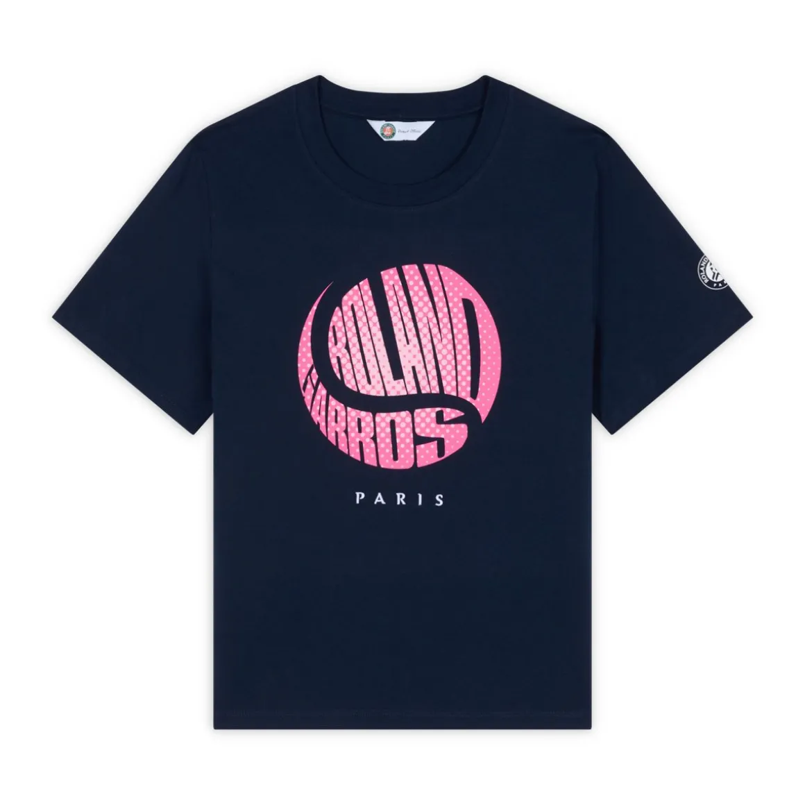 tshirt_balle_crop_femme_rolandgarros__marine_4.webp Roland-Garros T Shirts & Débardeurs-T-shirt Balle crop femme - Marine
