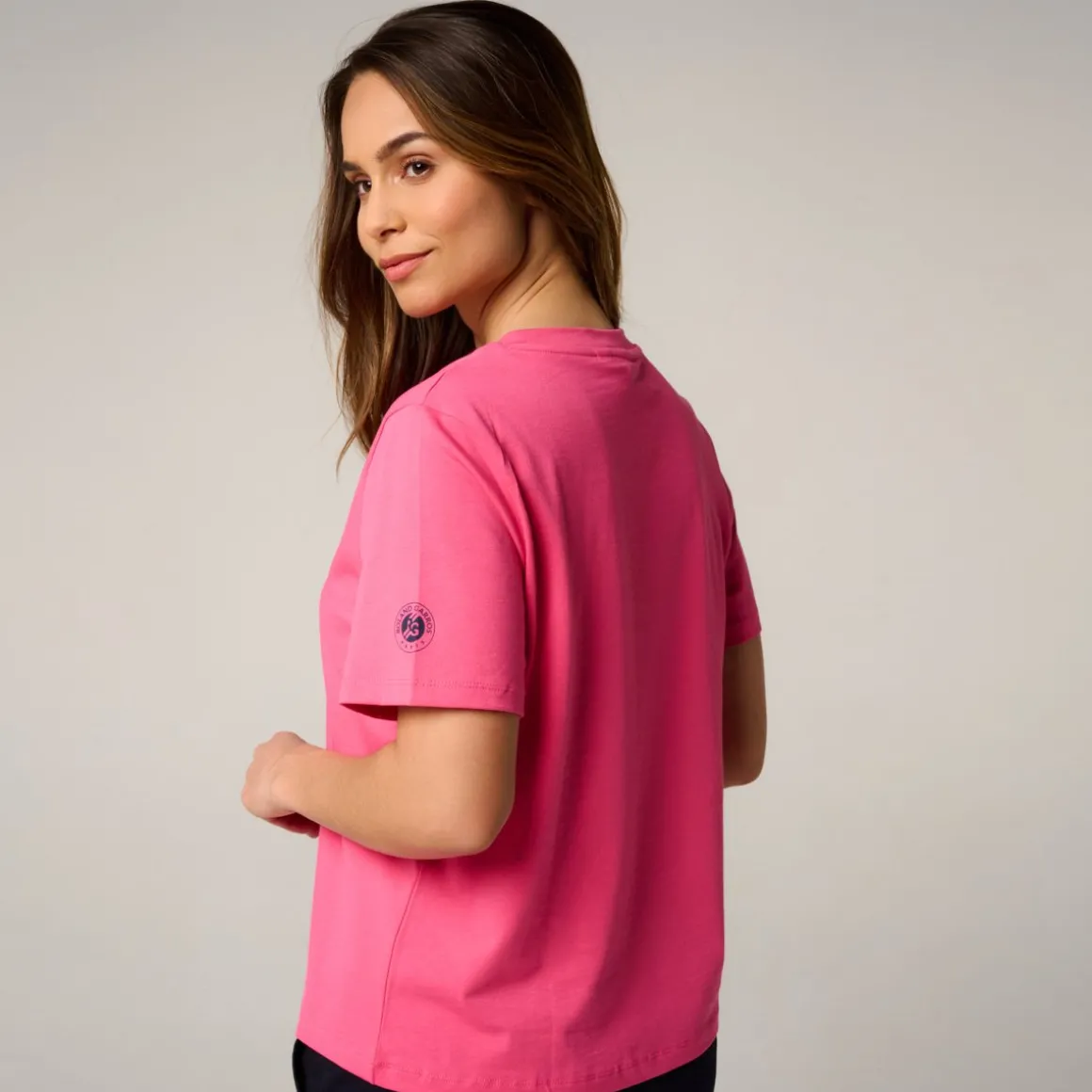tshirt_balle_crop_femme_rolandgarros__rose_4.webp Roland-Garros T Shirts & Débardeurs-T-shirt Balle crop femme - Rose