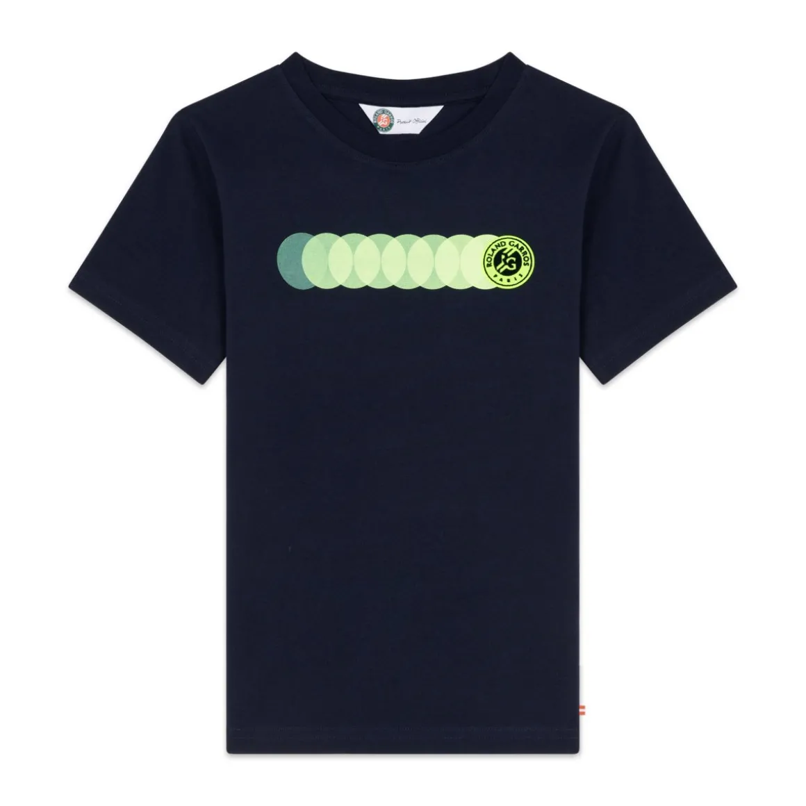 Roland-Garros Hauts-T-shirt Balle Jaune Garçon Roland Garros - Marine