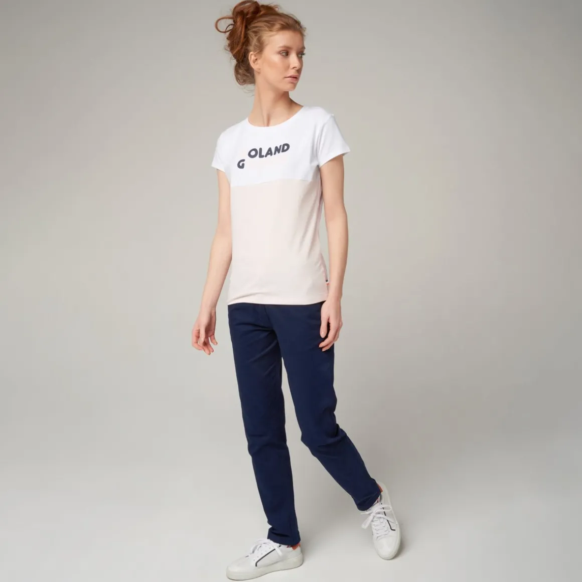 tshirt_col_rond_color_block_rolandgarros_femme__rose_et_blanc_2.webp Roland-Garros T Shirts & Débardeurs-T-shirt col rond Color Block Femme - rose et blanc