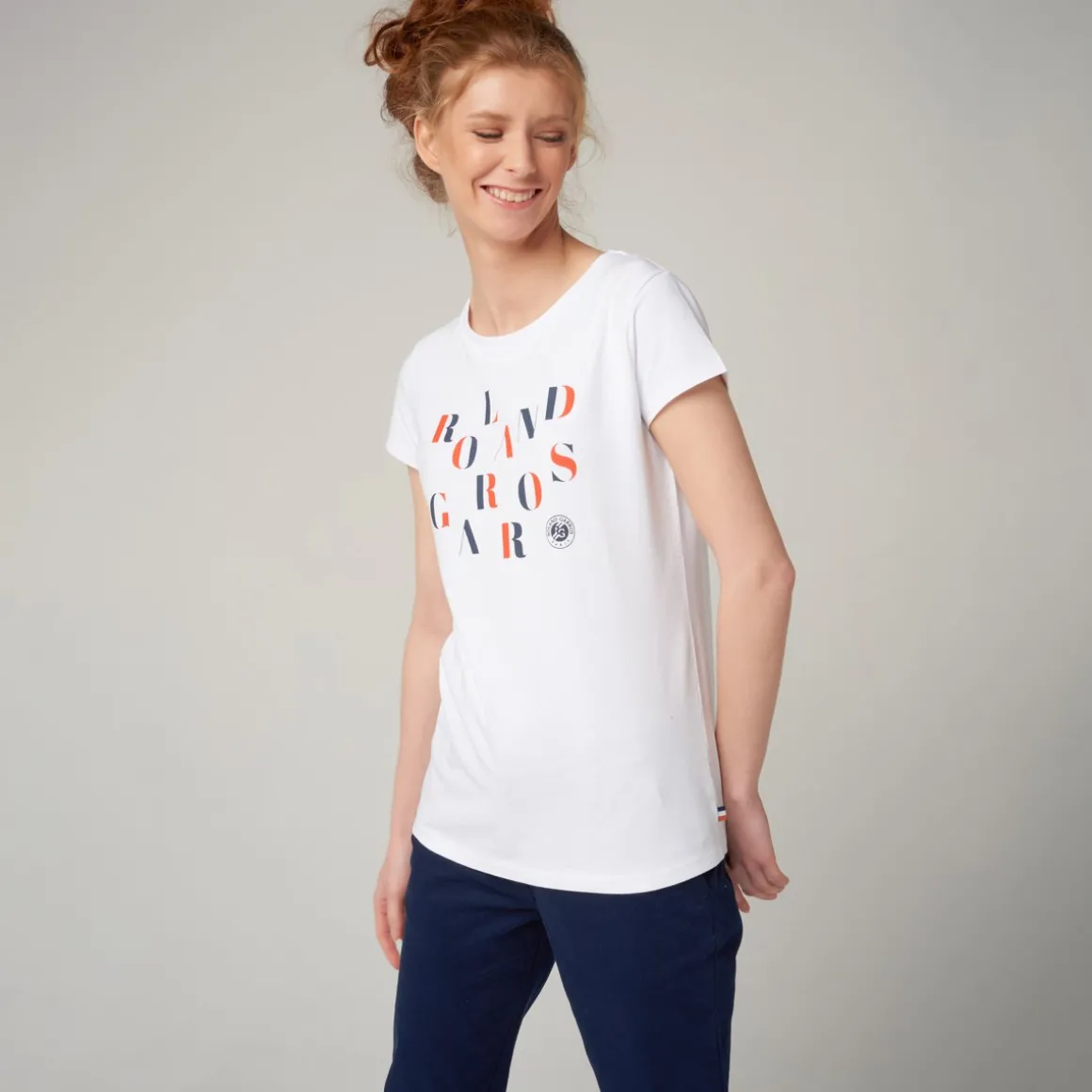 Roland-Garros T Shirts & Débardeurs-T-shirt col rond lettres femme - blanc