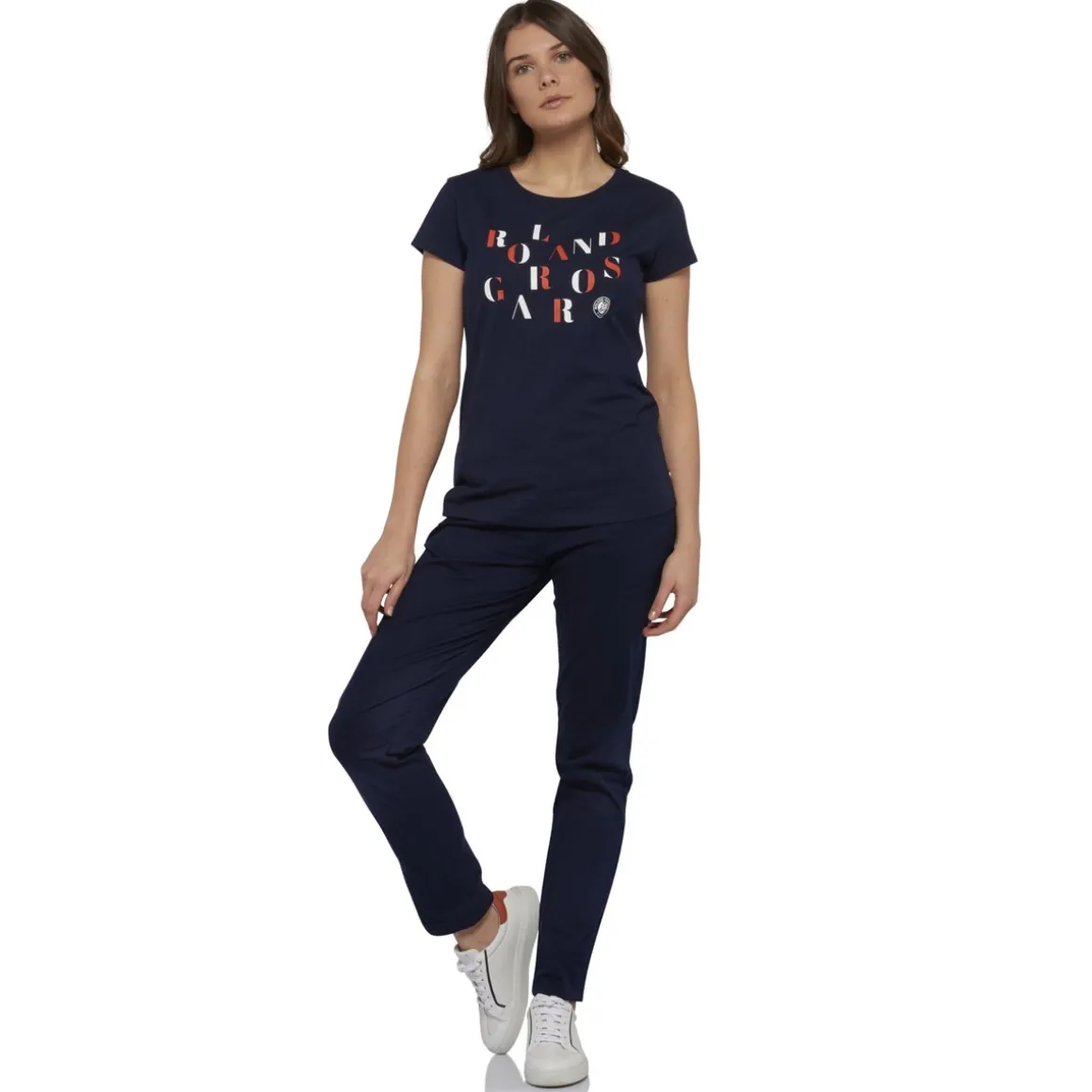Roland-Garros T Shirts & Débardeurs-T-shirt col rond lettres femme - marine