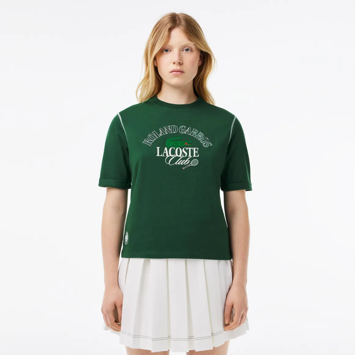 Roland-Garros T Shirts & Débardeurs-T-shirt en coton femme Édition Lacoste x