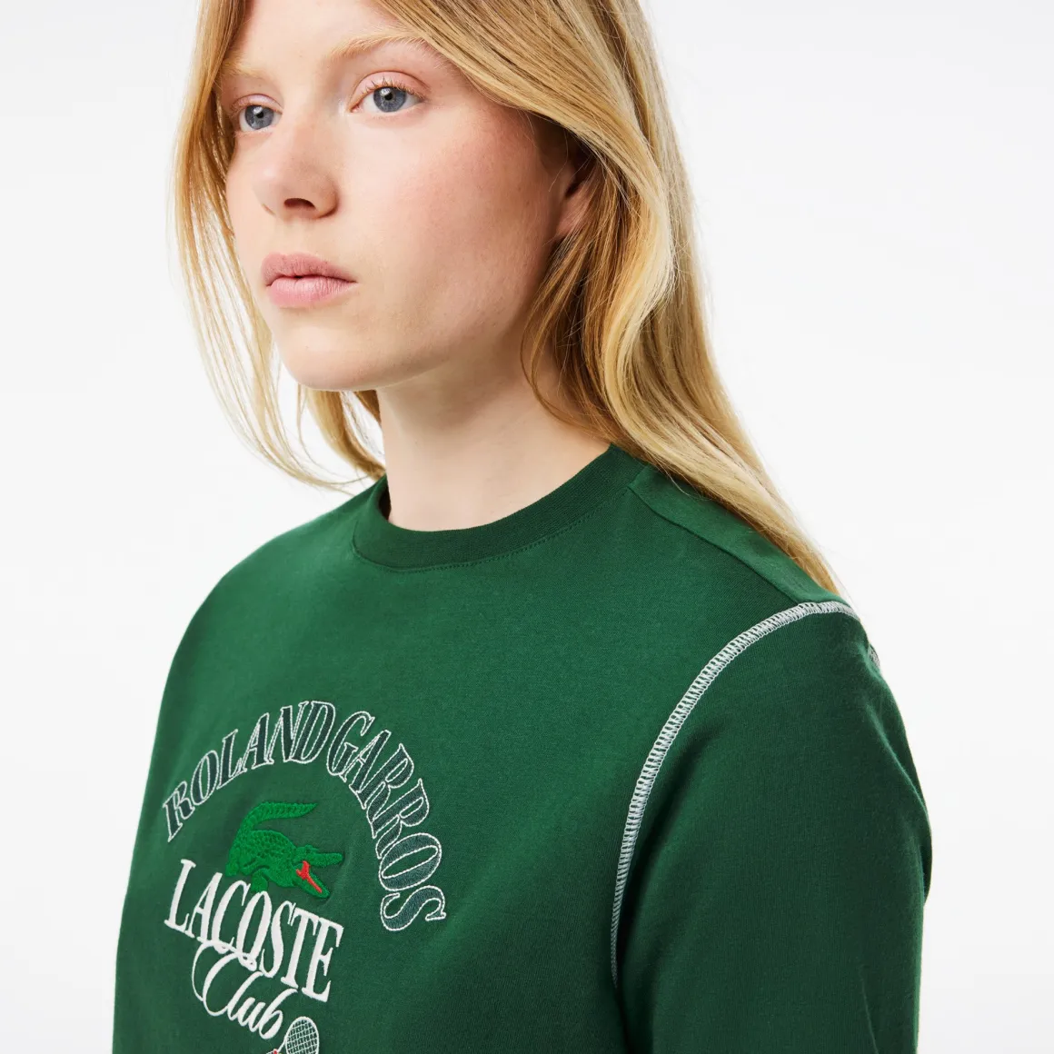 tshirt_en_coton_femme_dition_lacoste_x_rolandgarros_2.webp Roland-Garros T Shirts & Débardeurs-T-shirt en coton femme Édition Lacoste x
