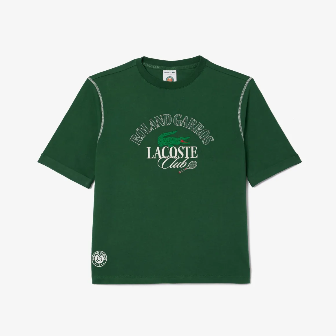 tshirt_en_coton_femme_dition_lacoste_x_rolandgarros_5.webp Roland-Garros T Shirts & Débardeurs-T-shirt en coton femme Édition Lacoste x