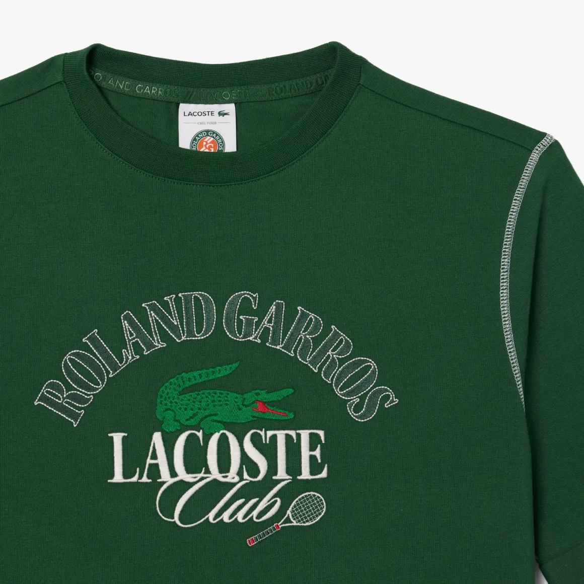 tshirt_en_coton_femme_dition_lacoste_x_rolandgarros_6.webp Roland-Garros T Shirts & Débardeurs-T-shirt en coton femme Édition Lacoste x