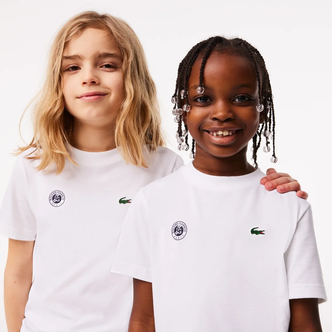Roland-Garros Hauts | Hauts-T-shirt enfant Lacoste pour - Blanc