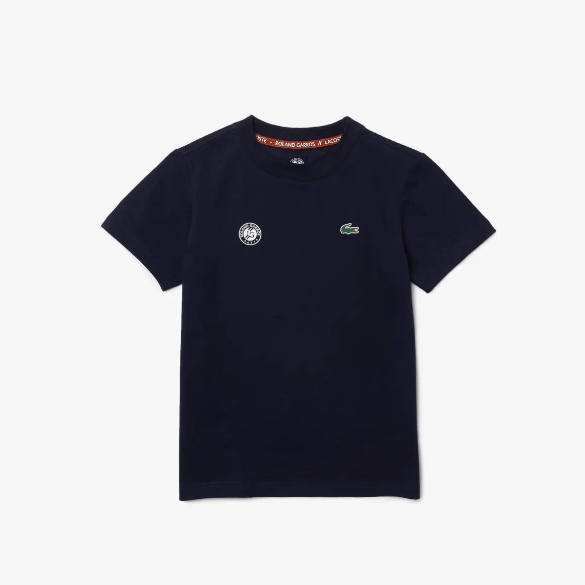 tshirt_enfant_lacoste_pour_rolandgarros__marine_4.webp Roland-Garros Hauts | Hauts-T-shirt enfant Lacoste pour - Marine