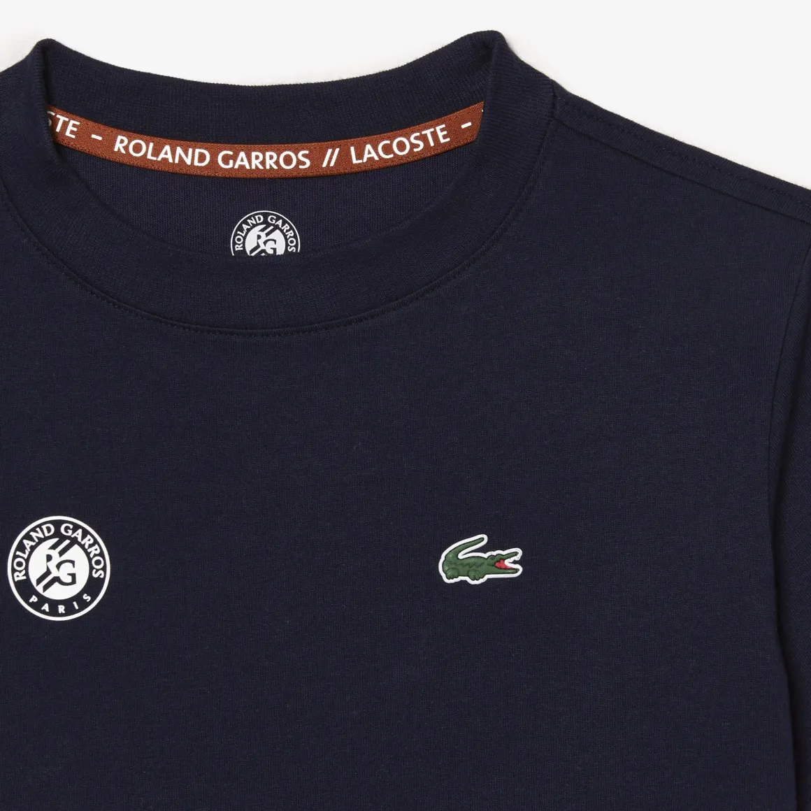 tshirt_enfant_lacoste_pour_rolandgarros__marine_5.webp Roland-Garros Hauts | Hauts-T-shirt enfant Lacoste pour - Marine