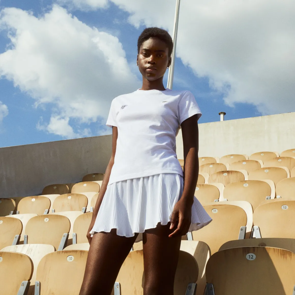 Roland-Garros T Shirts & Débardeurs-T-shirt femme Lacoste pour - Blanc