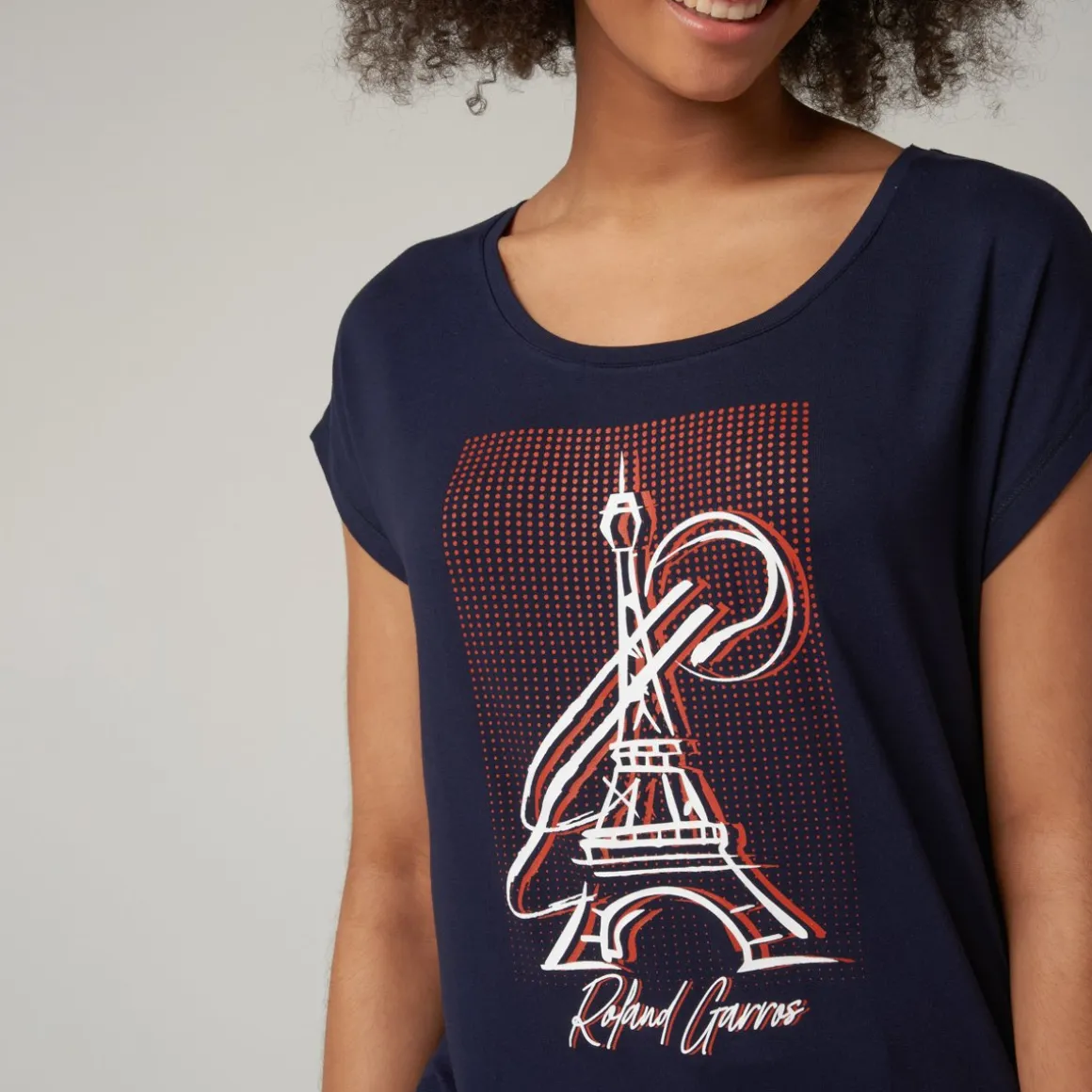 Roland-Garros T Shirts & Débardeurs-T-shirt femme Tour Eiffel - Marine