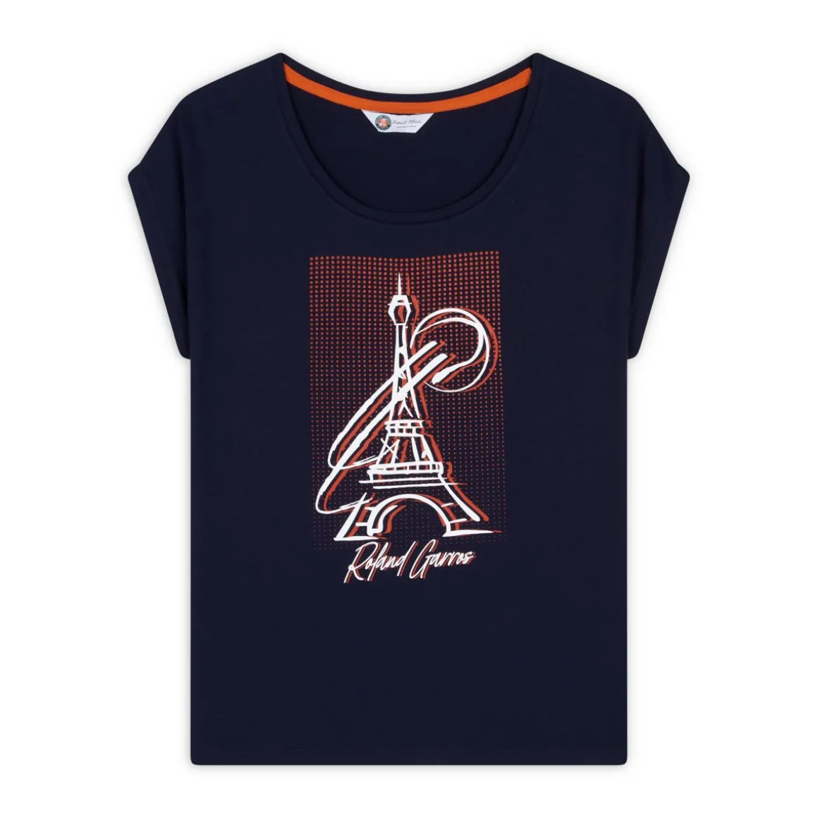tshirt_femme_tour_eiffel_rolandgarros__marine_6.webp Roland-Garros T Shirts & Débardeurs-T-shirt femme Tour Eiffel - Marine