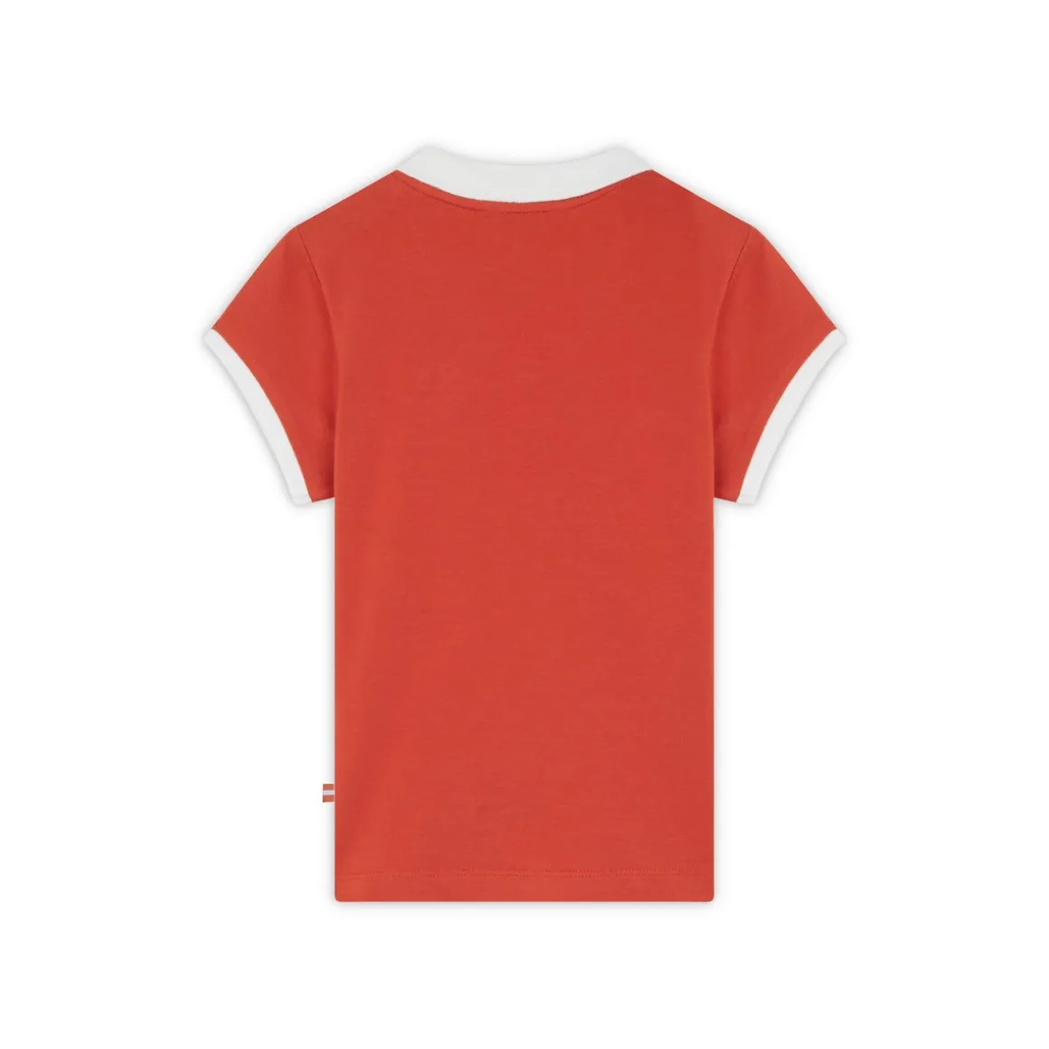 Roland-Garros Hauts-T-shirt fille Heritage col V - Terre battue