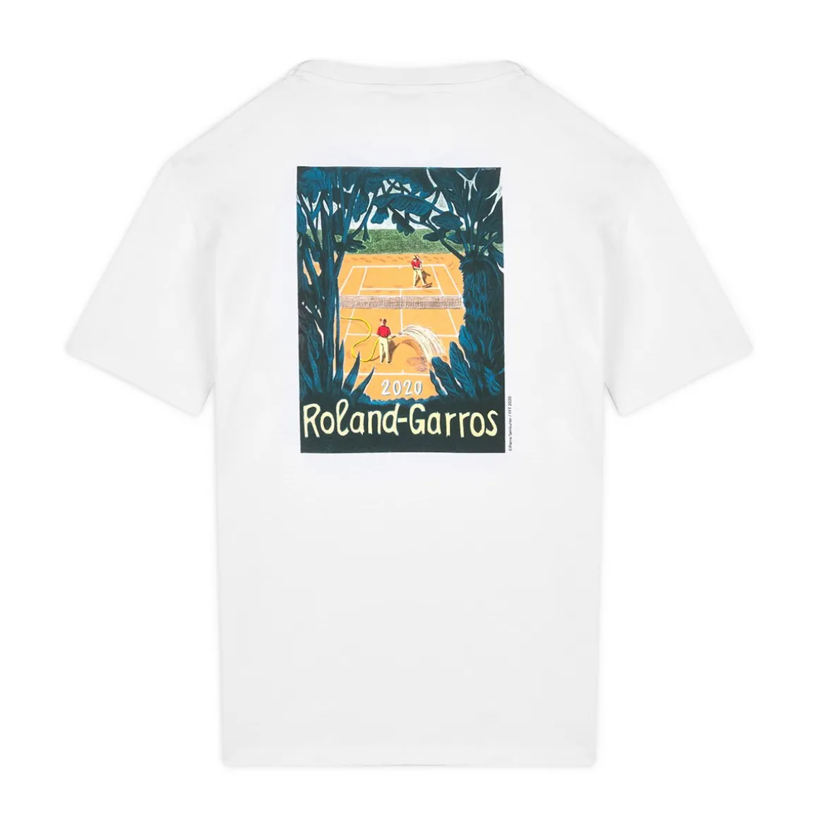 Roland-Garros T-shirts-T-shirt homme affiche officielle 2020 - blanc
