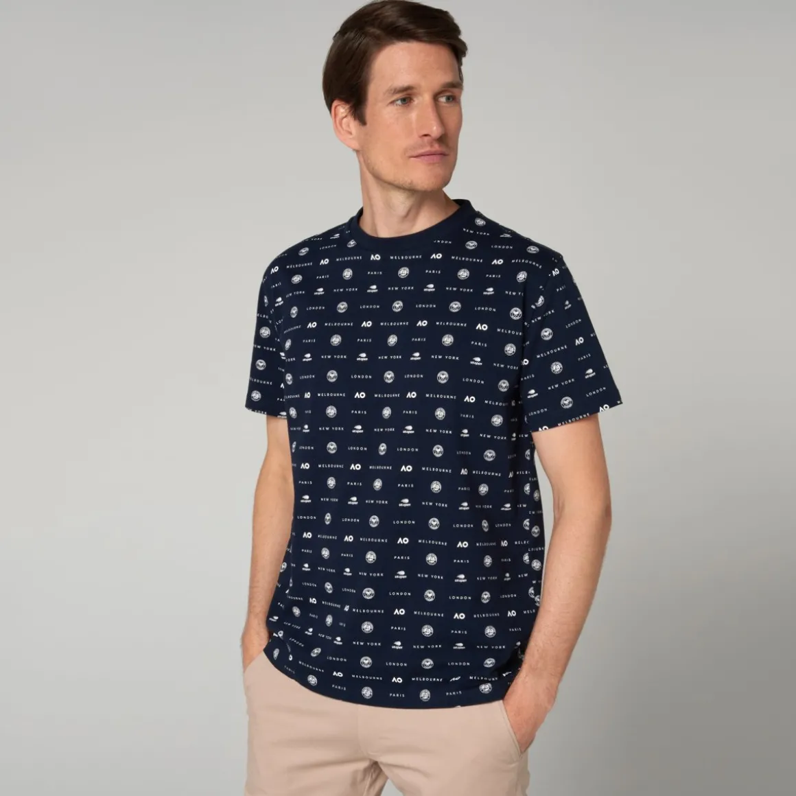 Roland-Garros T-shirts-T-shirt homme Grand Chelem - Marine