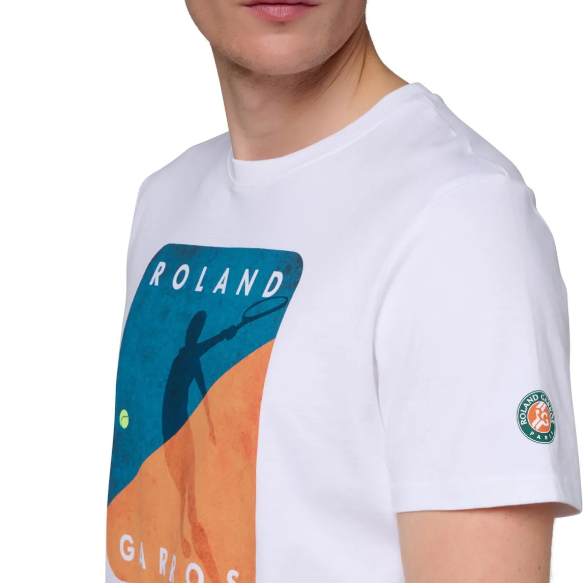 Roland-Garros T-shirts-T-shirt Joueur Homme - Blanc