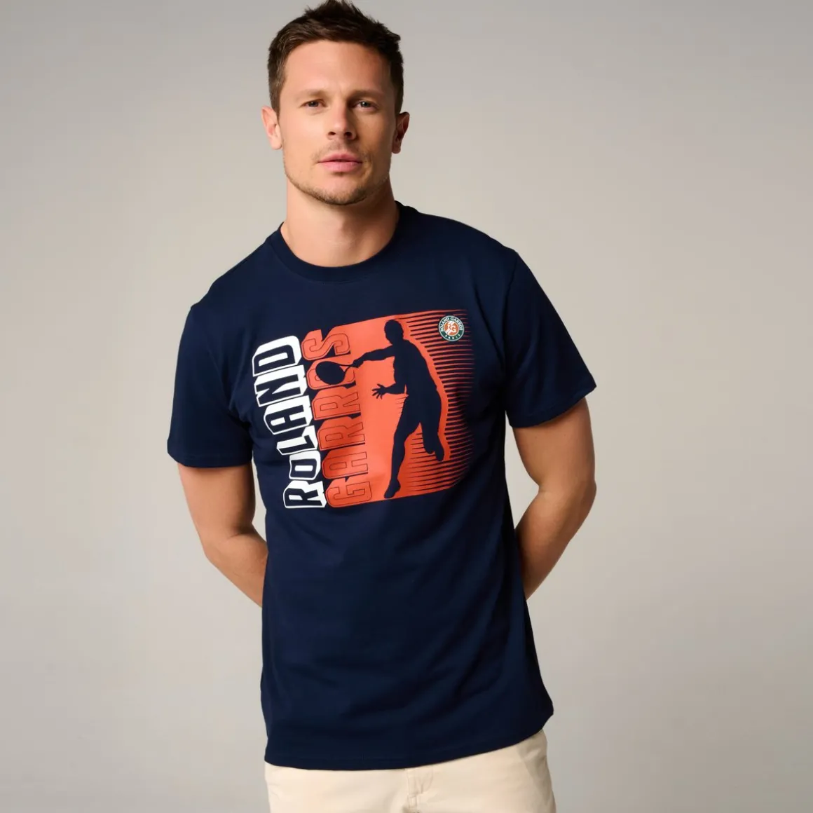 Roland-Garros T-shirts-T-Shirt Joueur homme - Marine