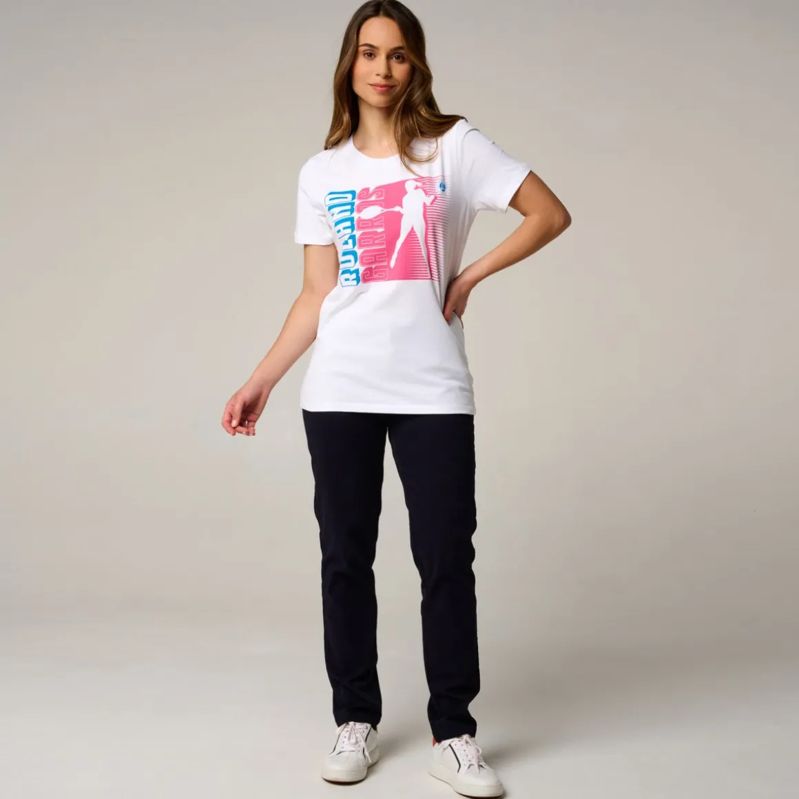 tshirt_joueuse_femme_rolandgarros__blanc_3.webp Roland-Garros T Shirts & Débardeurs-T-shirt Joueuse femme - Blanc