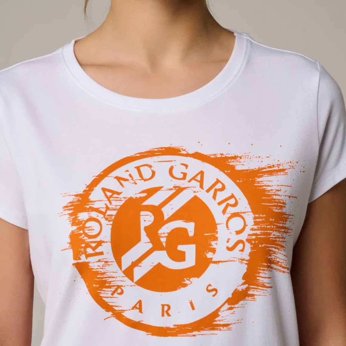 tshirt_logo_femme_rolandgarros__blanc_1.webp Roland-Garros T Shirts & Débardeurs-T-shirt Logo femme - Blanc