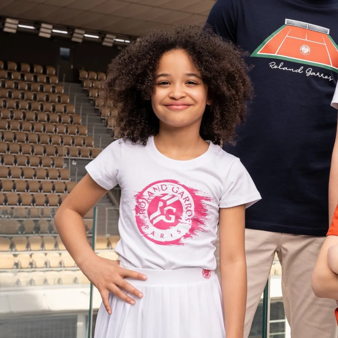 Roland-Garros Hauts-T-shirt Logo fille - Blanc
