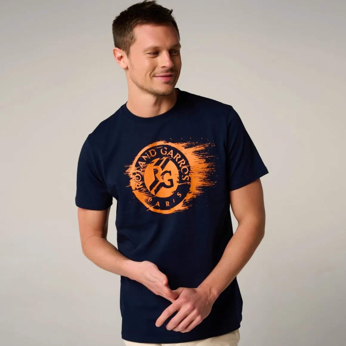 Roland-Garros T-shirts-T-Shirt Logo homme - Marine