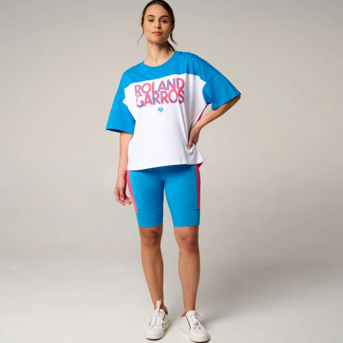 tshirt_pop_energy_femme_rolandgarros__bleu_et_rose_3.webp Roland-Garros T Shirts & Débardeurs-T-Shirt Pop Energy femme - Bleu et Rose