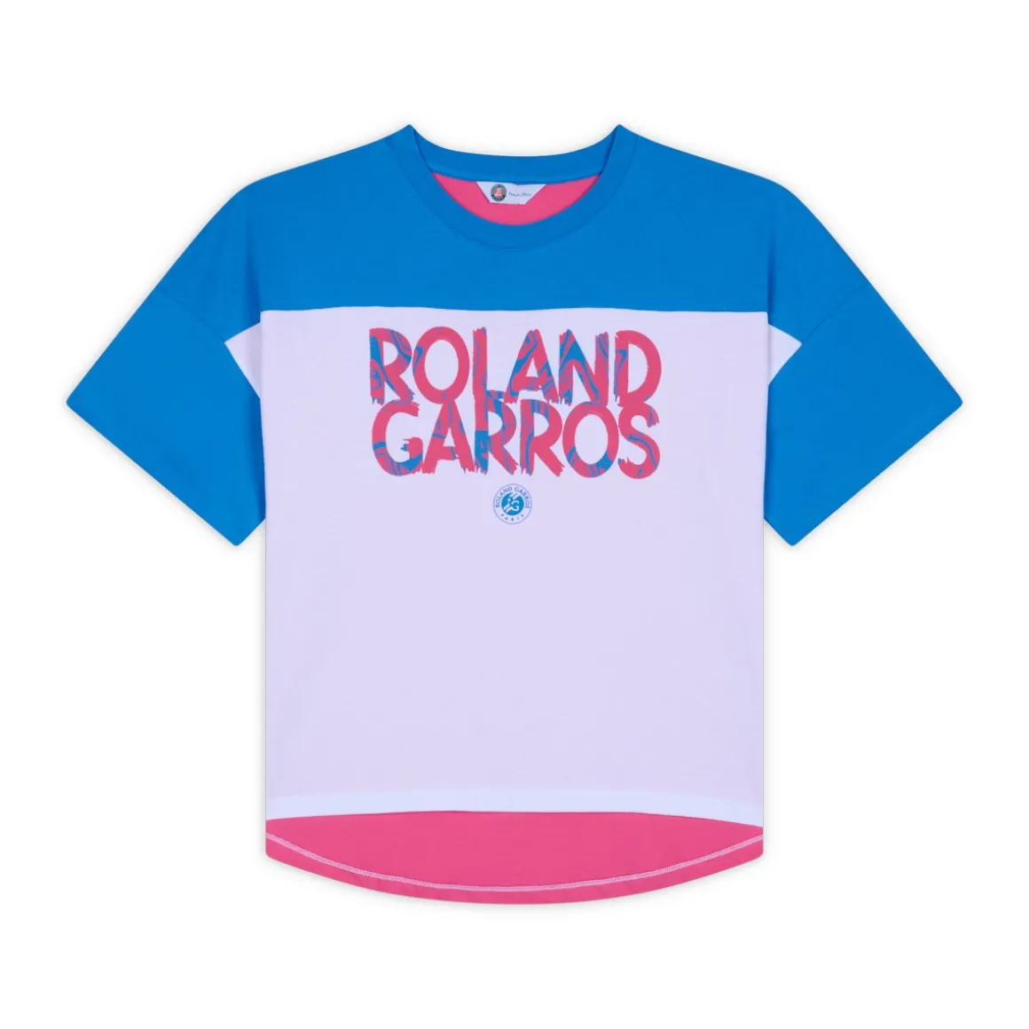 tshirt_pop_energy_femme_rolandgarros__bleu_et_rose_5.webp Roland-Garros T Shirts & Débardeurs-T-Shirt Pop Energy femme - Bleu et Rose