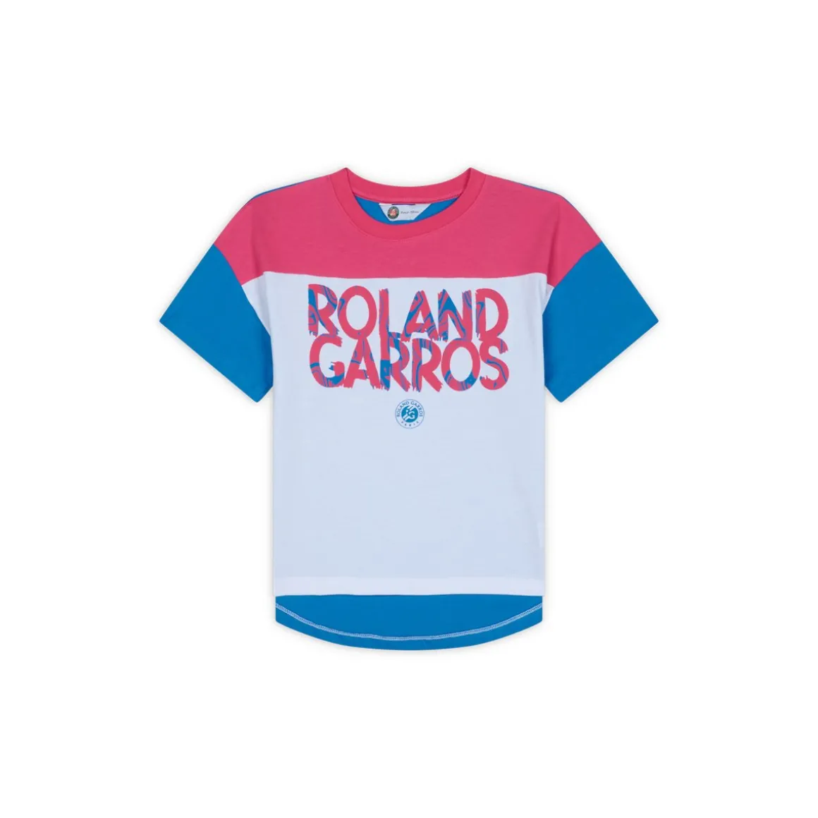 Roland-Garros Hauts-T-Shirt Pop Energy fille - Bleu et Rose