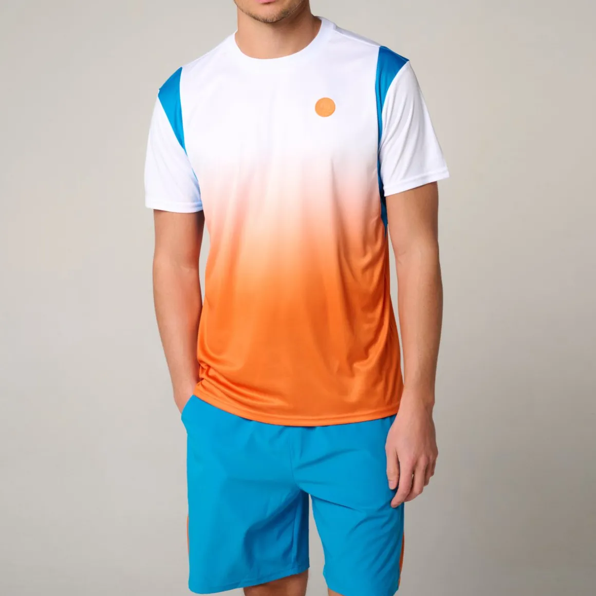 Roland-Garros T-shirts-T-Shirt Pop Energy homme - Blanc et Terre Battue