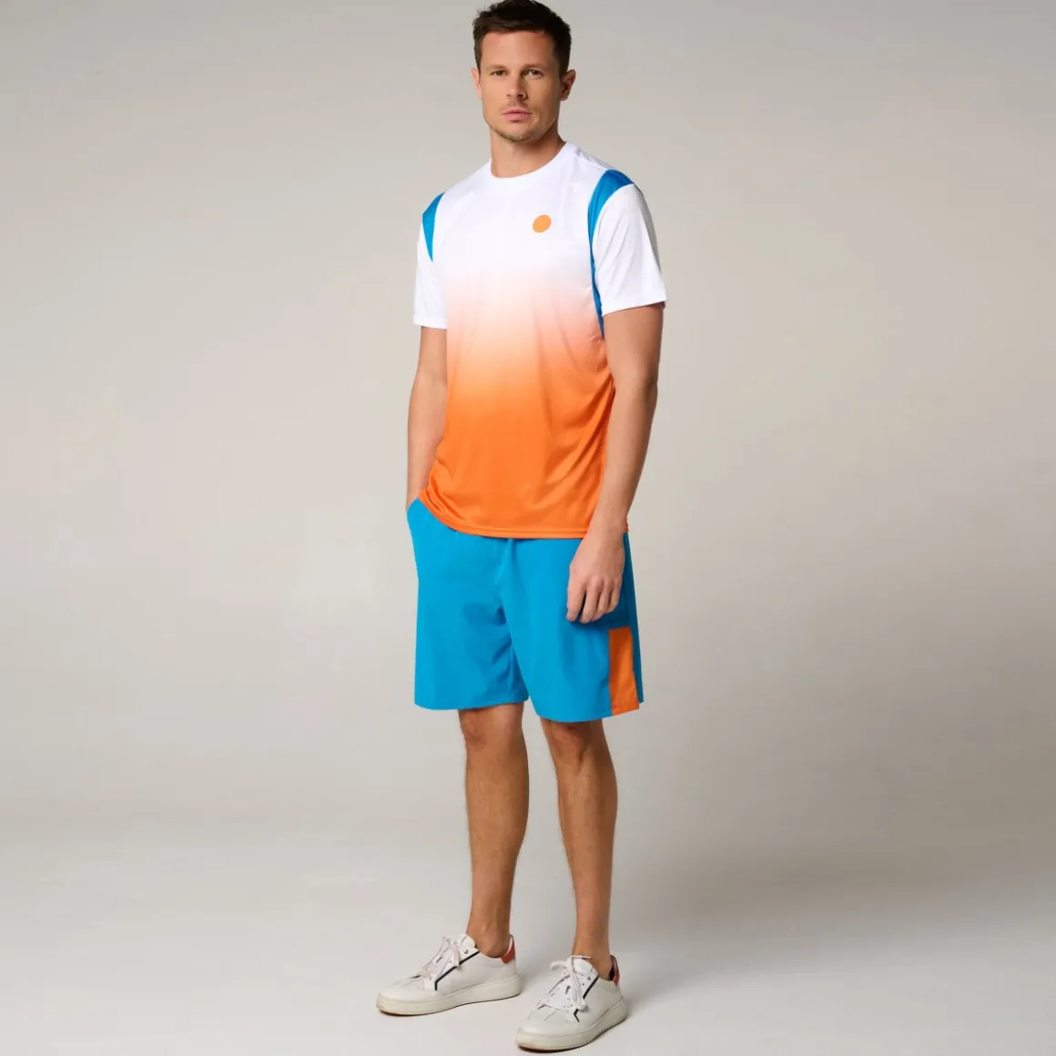 tshirt_pop_energy_homme_rolandgarros__blanc_et_terre_battue_3.webp Roland-Garros T-shirts-T-Shirt Pop Energy homme - Blanc et Terre Battue