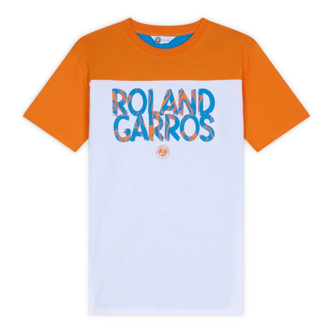 tshirt_pop_energy_homme_rolandgarros__blanc_et_terre_battue_4-1.webp Roland-Garros T-shirts-T-Shirt Pop Energy homme - Blanc et Terre Battue