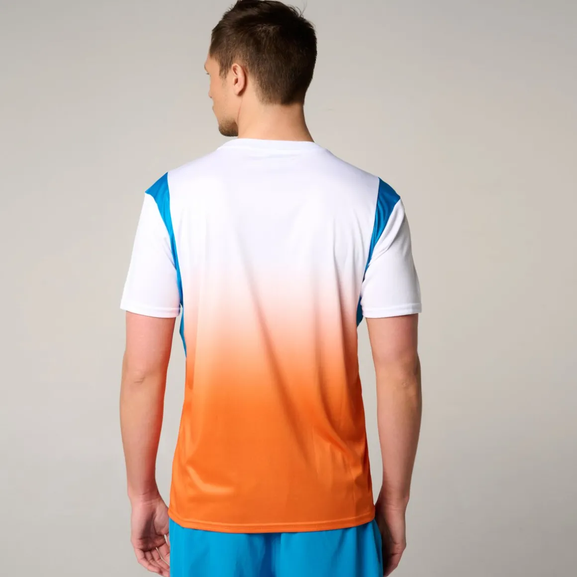 tshirt_pop_energy_homme_rolandgarros__blanc_et_terre_battue_4.webp Roland-Garros T-shirts-T-Shirt Pop Energy homme - Blanc et Terre Battue