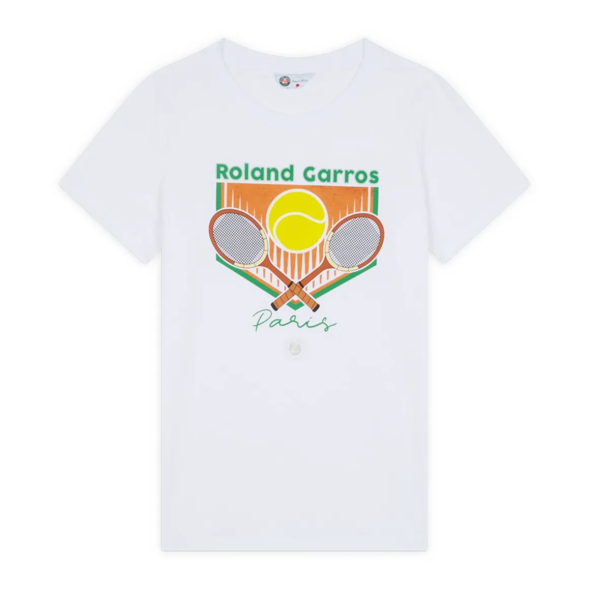 tshirt_raquettes_femme_rolandgarros__blanc_4.webp Roland-Garros T Shirts & Débardeurs-T-Shirt Raquettes femme - Blanc