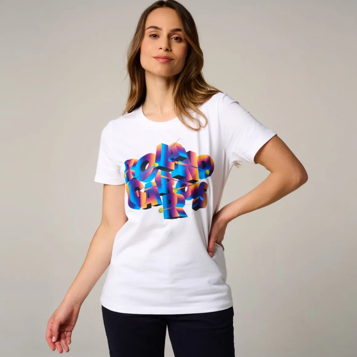 Roland-Garros T Shirts & Débardeurs-T-Shirt Signature femme - Blanc