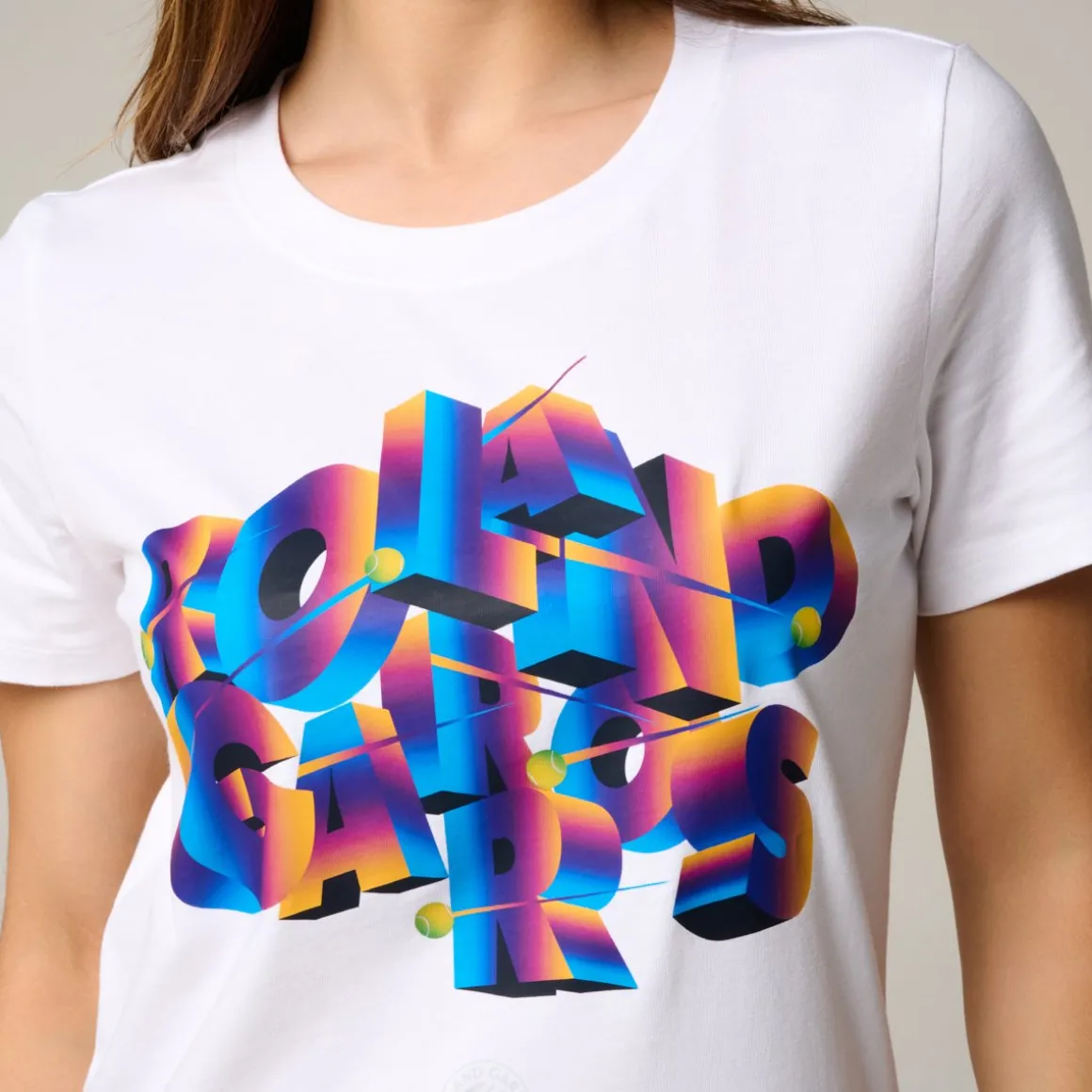 Roland-Garros T Shirts & Débardeurs-T-Shirt Signature femme - Blanc