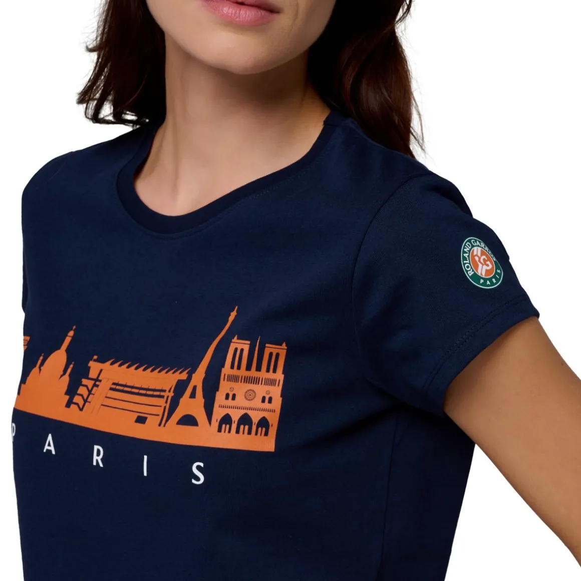 tshirt_skyline_femme_rolandgarros__marine_1.webp Roland-Garros T Shirts & Débardeurs-T-shirt Skyline femme - Marine