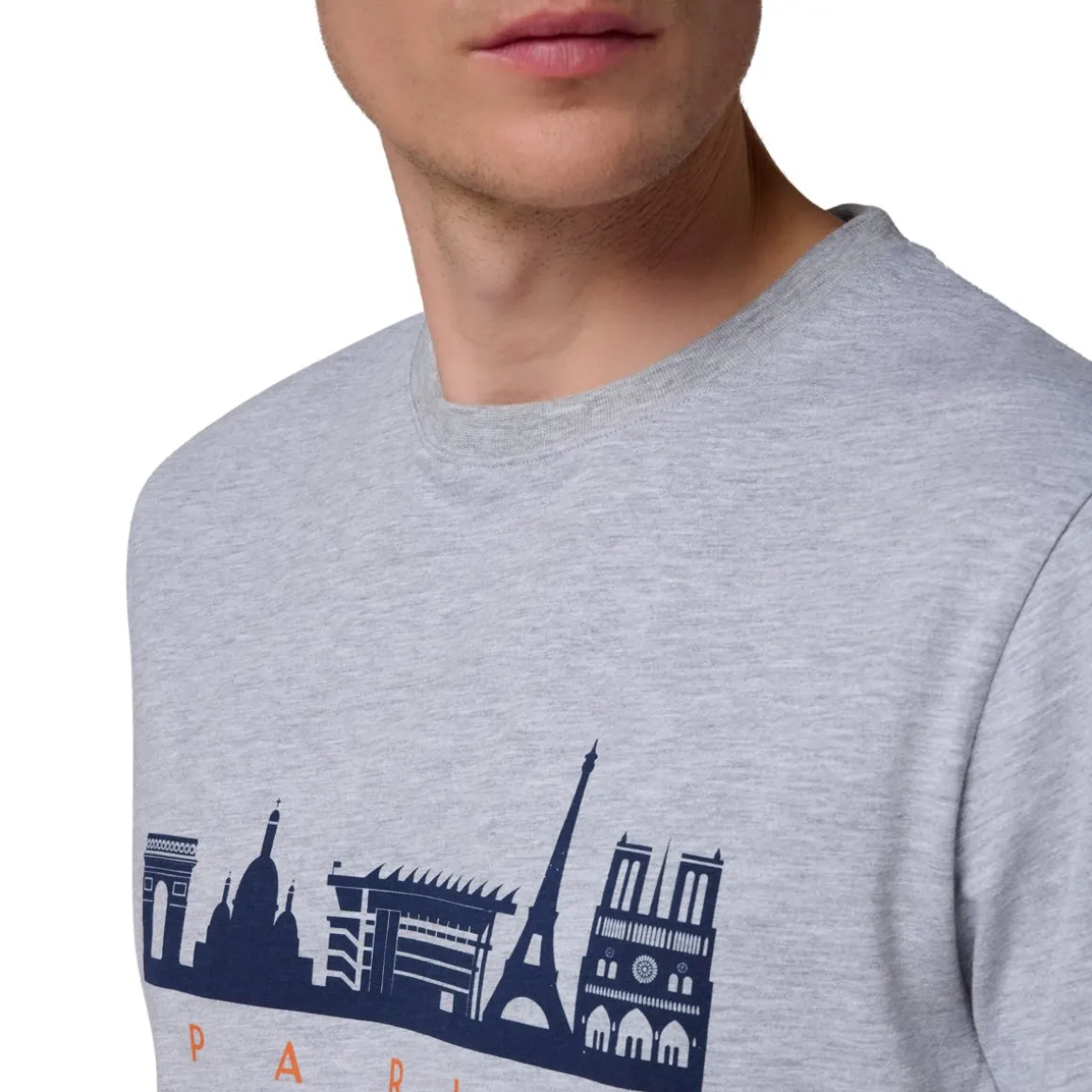 Roland-Garros T-shirts-T-shirt Skyline homme - Gris