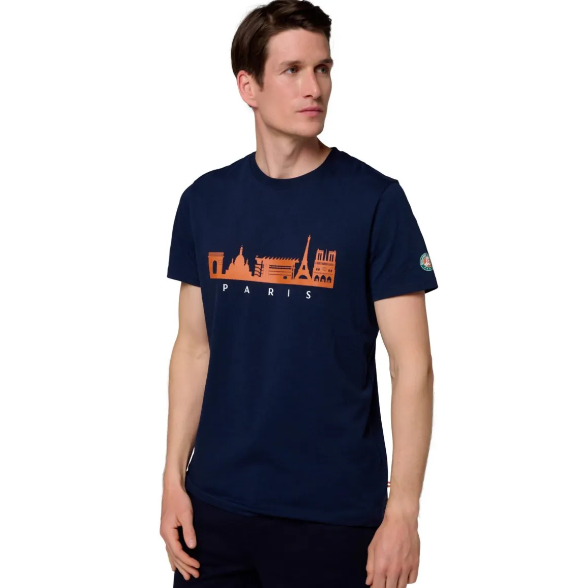 Roland-Garros T-shirts-T-shirt Skyline homme - Marine