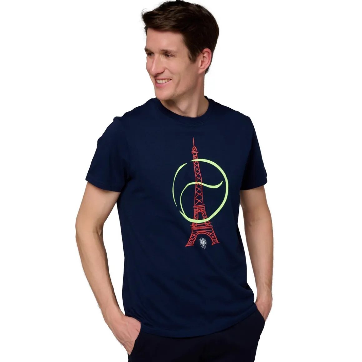 Roland-Garros T-shirts-T-shirt Tour Eiffel Homme - Marine